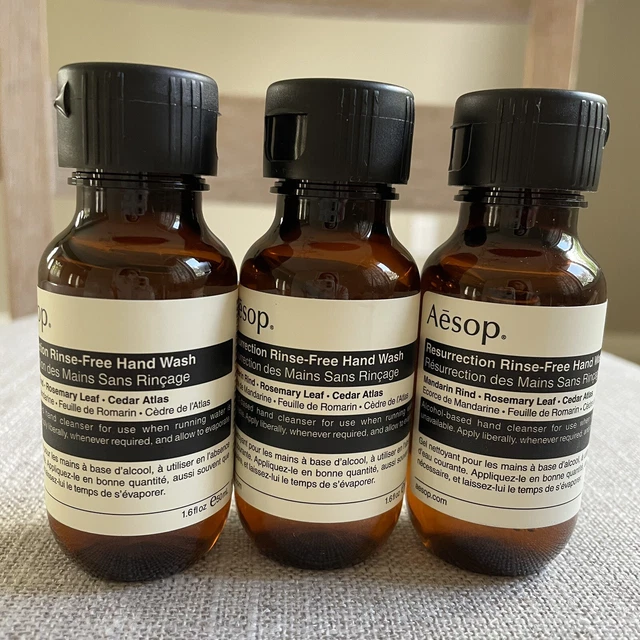 3x Aesop Resurrection Enjuague Libre Manos Y Bálsamo Corporal VIAJE Nuevo sin Caja