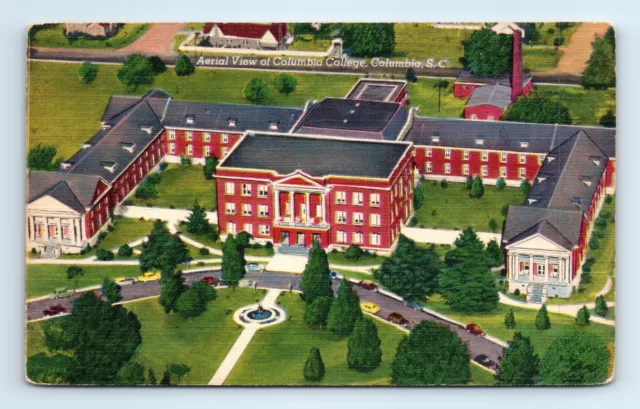 COLUMBIA, SC Postcard - AERIAL VIEW OF COLLEGE COLUMBIA SC