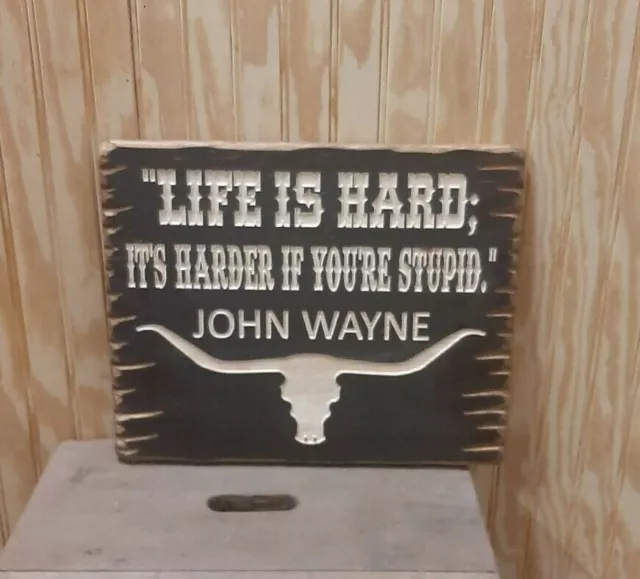 John Wayne/Rustic/Wood/Sign/Cabin/Lodge/Western/Cowgirl/Cowboy/Old West/Man Cave