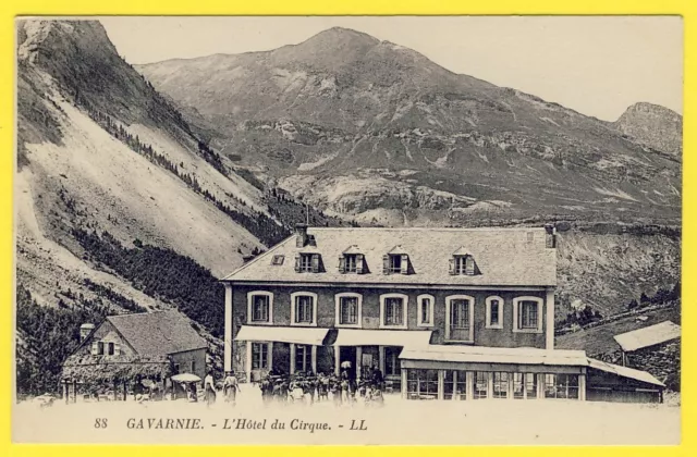 cpa 65 - GAVARNIE (Hautes Pyrénées) L'HÔTEL du CIRQUE Animé Restaurant