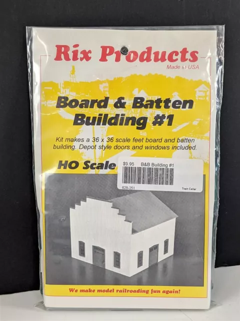 Rix Products USA 628-251 Board & Batten Building #1 HO Scale Kit