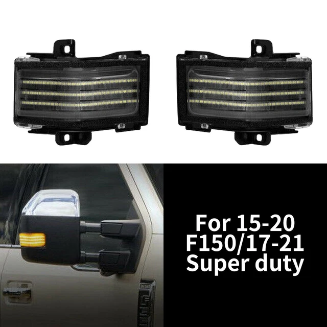 USA 2PCS LED Side Towing Mirror Light Assembly For 15-20 F150/17-22 Superduty