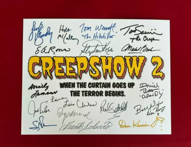 Creepshow 2 Title Card Cast-Signed- 8.5 x 11- Autograph Reprints