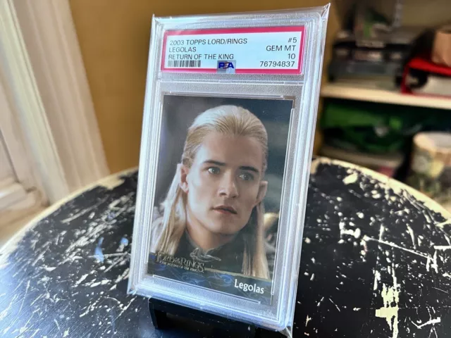 2003 Topps Lord Rings #5 Return of the King Legolas PSA 10 Orlando Bloom POP 2