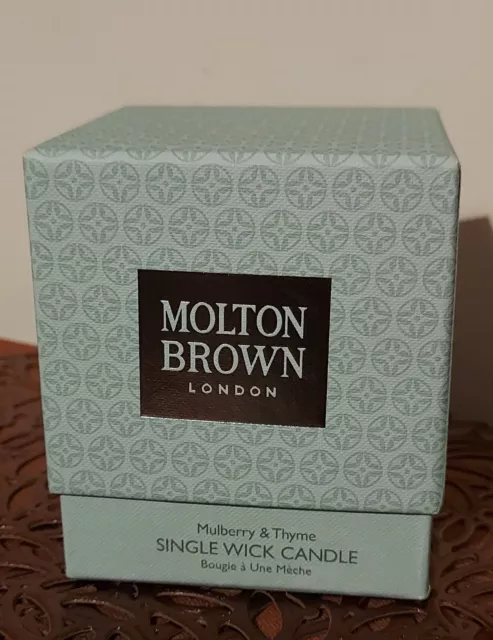 MOLTON BROWN MULBERRY AND THYME SINGLE WICK CANDLE 180g LUXURY