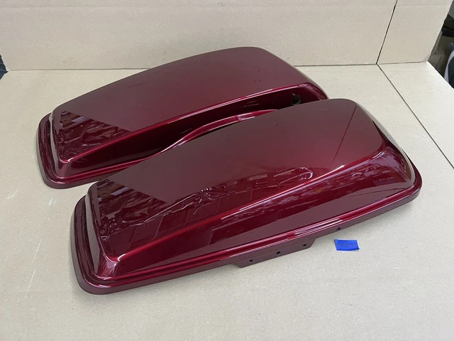 2014-2023 OEM Harley-Davidson Touring Left Right Saddlebag Lids Velocity Red