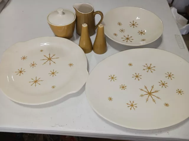 Royal China Star Glow Serving Group Veg Bowl Platter Salt & Pepper Sugar & Cream