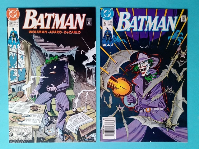 Batman #450 & #451 Newsstand • NM/VF • 1st Appearance Joker II - 3 Jokers • DC