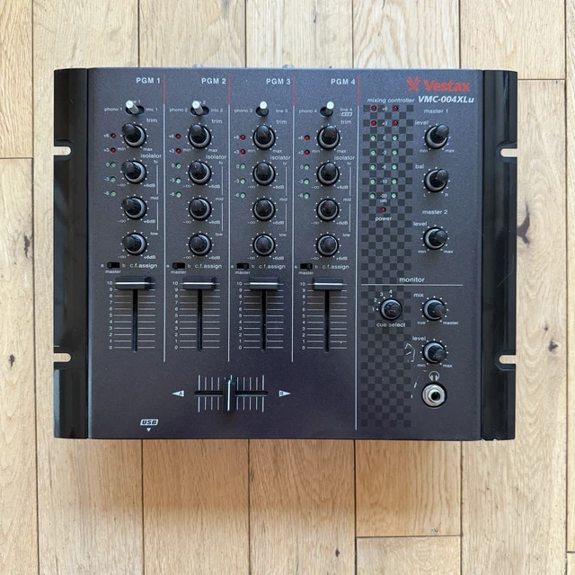 VESTAX VMC-004XLU USB DJ Mixer 4 Channel Serviced and Upgraded 