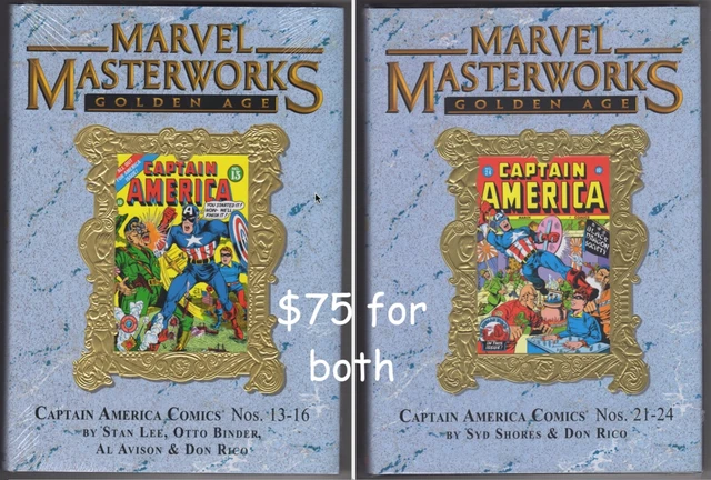 Marvel Masterworks Deluxe Library Ed. GA Captain America LOT #138(NM) & 189(VF+)