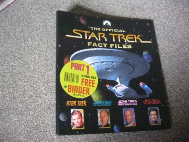 Job Lot Wholesale Of Official Star Trek Fact Files Binder With Fact Files 1 & 2