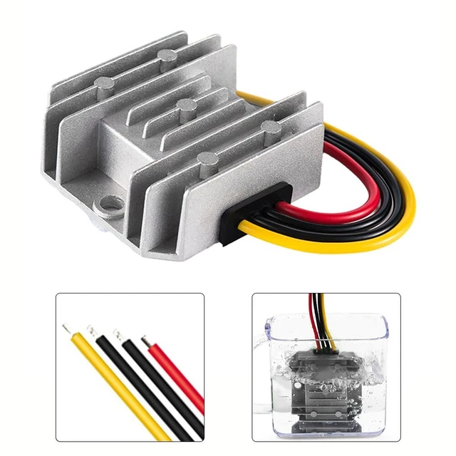Convertisseur DC-DC 12V/24V Vers 6V - 60W 10A étanche IP68 - Protections Intégrées - Pour Voiture, Camping, Projets électroniques - 11