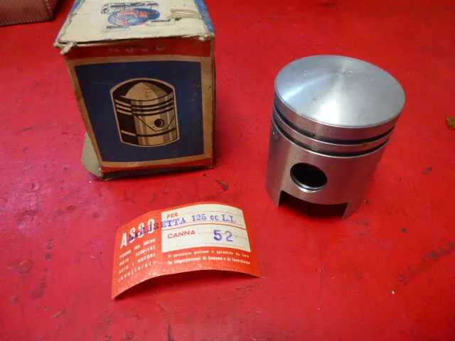 piston LAMBRETTA LI 125 CC diamètre 52 mm ASSO neuf NOS axe 16