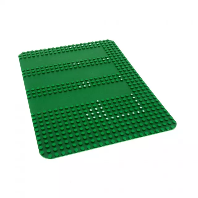 1x Lego Bau Platte 24x32 grün Punkte Markierung Ecken abgerundet 355 915px1