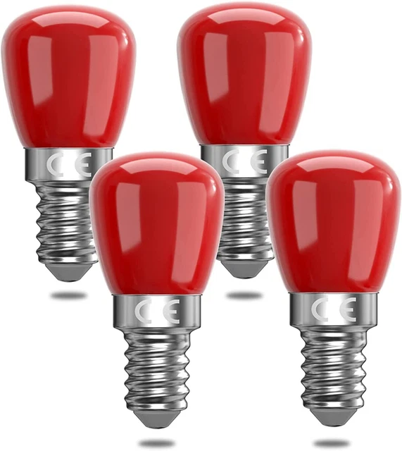 Bonlux 4×E14 LED Glühbirne rot, 3W kleine Schraube Golfball rote Lichter, 220vE14