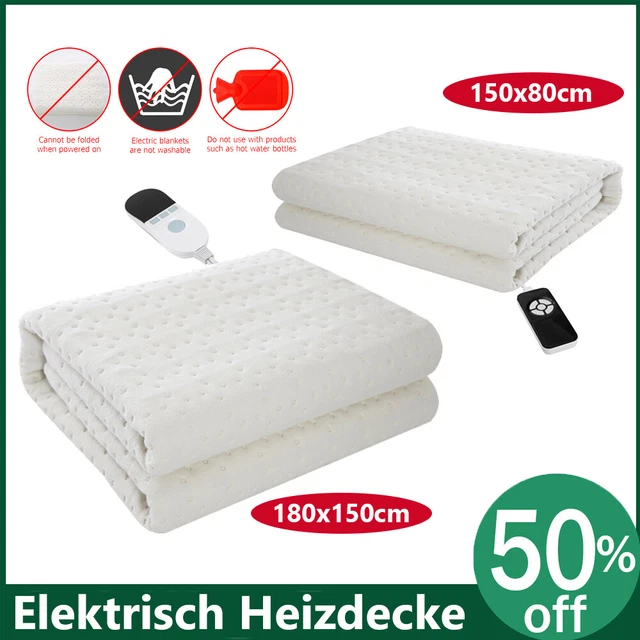 Heizdecke Elektrisch Wärmeunterbett Abschaltautomatik Wärmedecke Wärmebett Timer