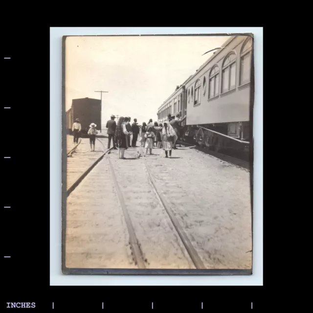 Vintage Photo INDIANS AT TRAIN STATION ISLETA NEW MEXICO