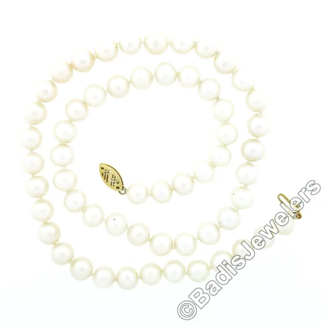 Collier filigrane or jaune 14 carats fermoir blanc perle de culture blanc collier brin 3