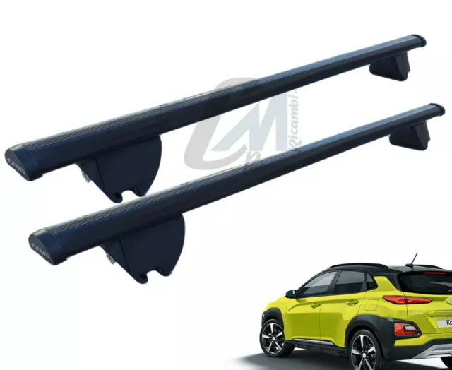 Barre Portatutto Farad Iron 120 + Kit Hilo Hyundai Kona 2017> Corrimano Basso