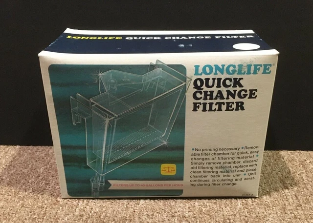 1-NOS-VINTAGE-(Large) Longlife-Fish Tank Aquarium Quick Change Canister Filter