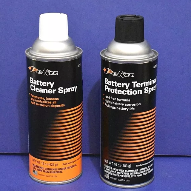 Batterie Terminal Protection Spray 10 OZ & Batterie Nettoyant Spray 15 OZ Deka