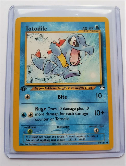 Totodile 80 111 First Edition Neo Genesis Nr Mint 1st Edition Wotc Pokemon Tcg Eur 14 65 Picclick Fr