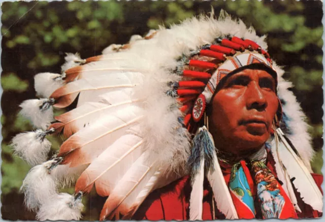 postcard -Native American - Indian Chief photo by A. Devaney, Inc
