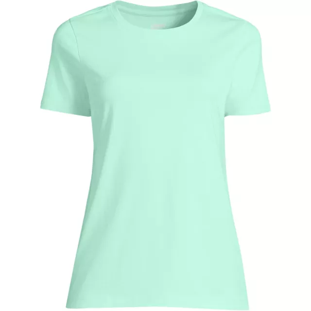 Lands' End Relaxed Fit Supima Cotton Crew-Neck T-Shirt Women's 1X - Spring Green