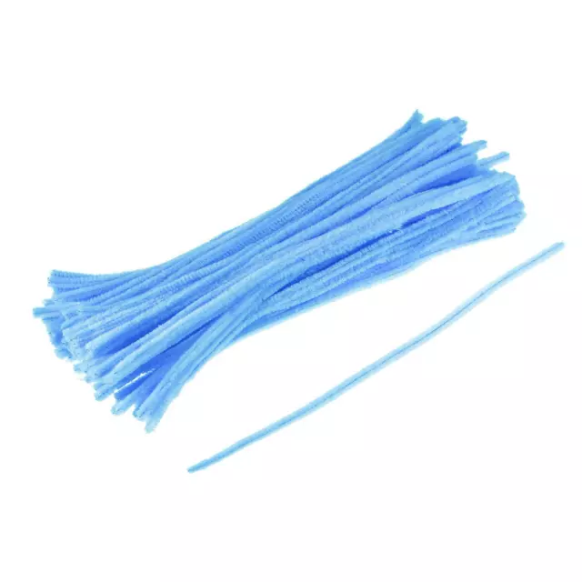 200 Pack Pfeifenreiniger Chenillestiele 30cm/12" für DIY Kunst hellblau