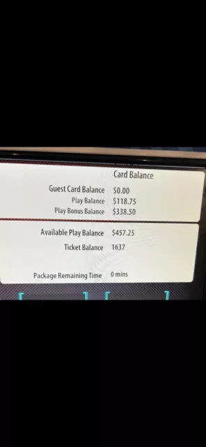 Amazing Deal $457.25 Boomtown arcade credit in Reno NV & 1637 tickets Read Below