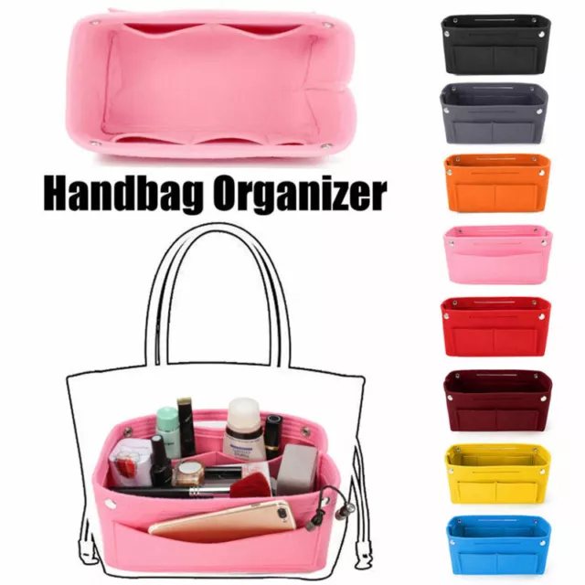 Women Felt Purse Organizer Handbag Insert Liner Purse Bag Cosmetic Storage Pouch
