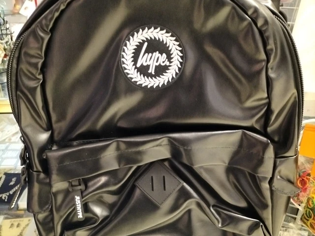 Hype black sales holographic backpack