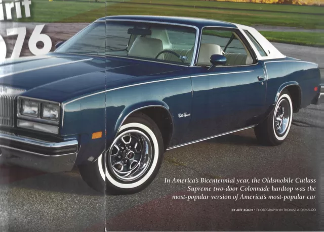 1976 OLDSMOBILE CUTLASS SUPREME 6 page COLOR ARTICLE