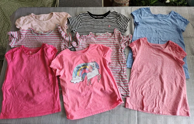Pacchetto vestiti bambina 5-6 anni 8 t-shirt primavera estate t-shirt
