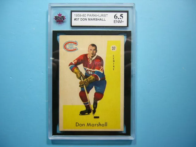 1959/60 Parkhurst Nhl Hockey Card #37 Don Marshall Ksa 6.5 Ex/Nm+ Nice!! Parkie