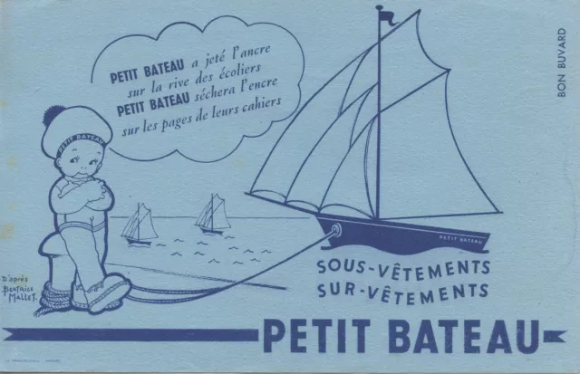 BUVARD PUBLICITAIRE / SOUS VETEMENTS / PETIT BATEAU  par BEATRICE MALLET