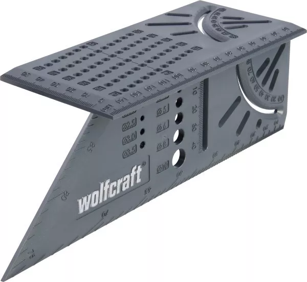 Wolfcraft 3D-Gehrungswinkel 45° und 90° als Streichmaß für paralle Linien Winkel