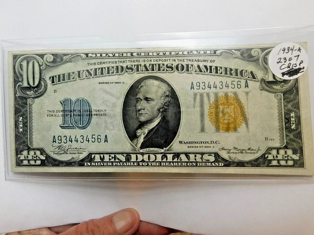 1934-A $10 Ten Dollar Silver Certificate