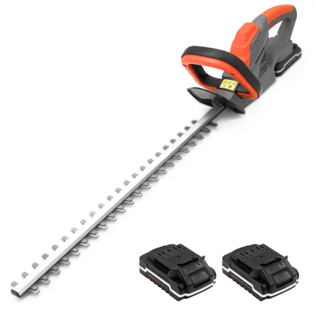 Electric Hedge Trimmer Cutter Cordless Battery - 2 Batteries Included & Charger