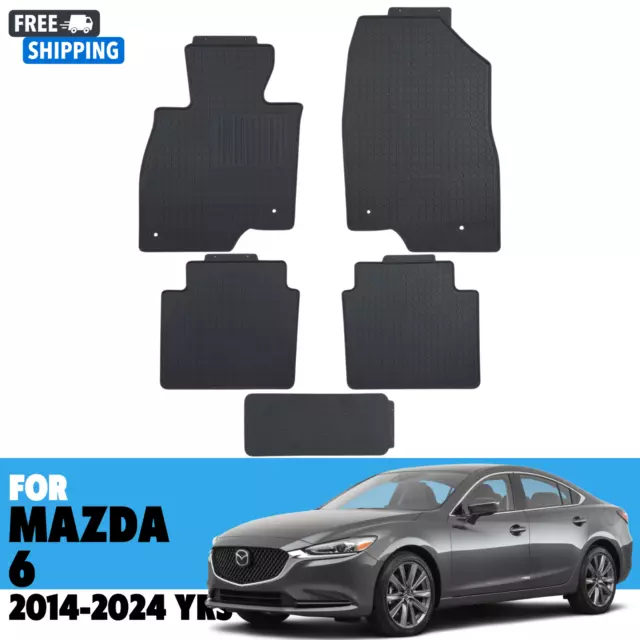 Floor mats for MAZDA 6 2014-2024 All Weather Rubber Set Black Anti-slip flex