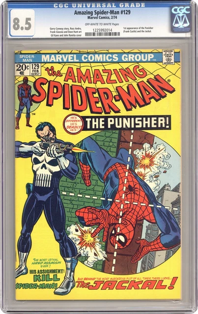 Amazing Spider-Man #129 CGC 8.5 1974 1225992014 1st app. Punisher, Jackal