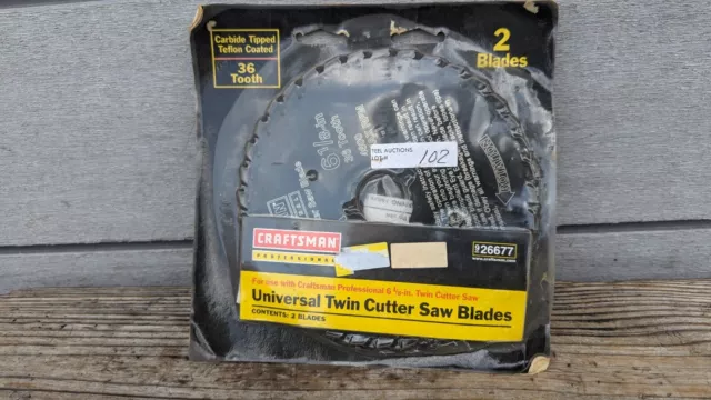 Craftsman Professional 26677 Universal Twin Cutter Saw Blades Carbide 2pc NOS