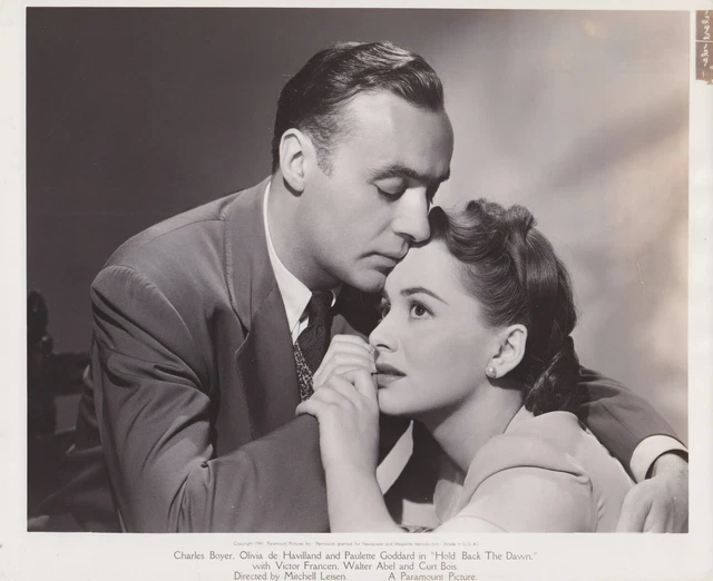 1941 Press Photo Olivia De Havilland and Charles Boyer in "Hold Back The Dawn"