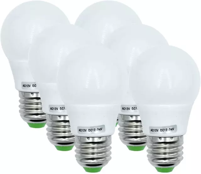 3W A15 Edison LED Light Bulbs E26 Medium Screw Base (40 Watt Equivalent) 12V Low