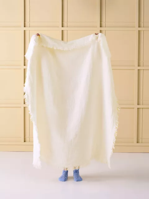 Linen House Linen Throw White