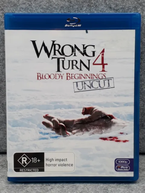 WRONG TURN 4 Bloody Beginnings UNCUT Horror Movie Blu-ray Region B Free Post