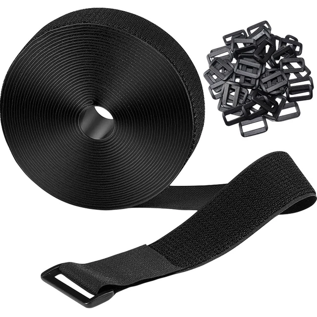 50 Fascette Velcro Riutilizzabili In Nylon Per Cavi E Piante - 15 Cm