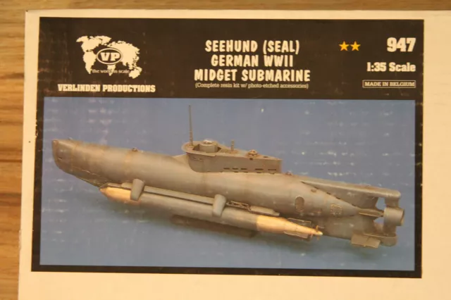Verlinden 1/35 Seehund (Seal) German WWII Midget Submarine- #947 NOS Verlinden 1/35 Seehund (Seal) German WWII Midget Submarine- #947 NOS