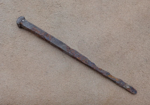 Dug Hand Forged Iron Square Nail 1600's/1800's Metal Detecting Find