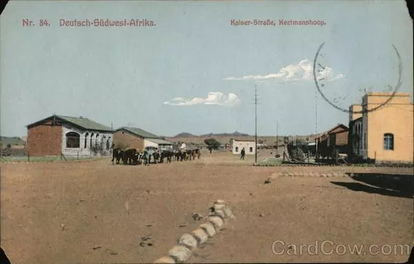 Namibia 1914 Keetmanshoop Kaiser-Strasse J.C. Hubrich Postcard Vintage Post Card